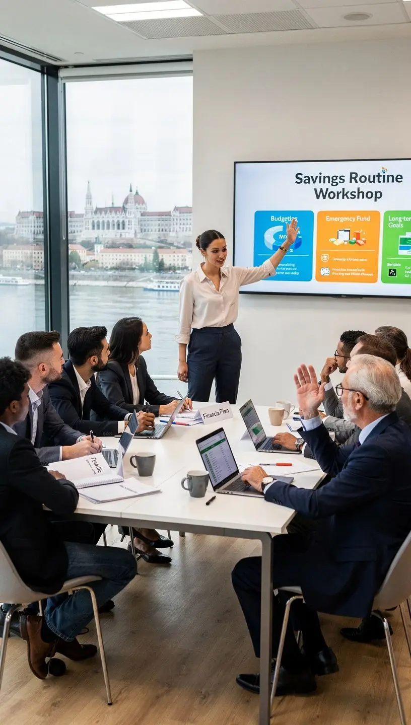 Könyvek és pénzügyi tervező eszközök egy asztalon, amelyek segítik a pénzügyi tudatosságot.